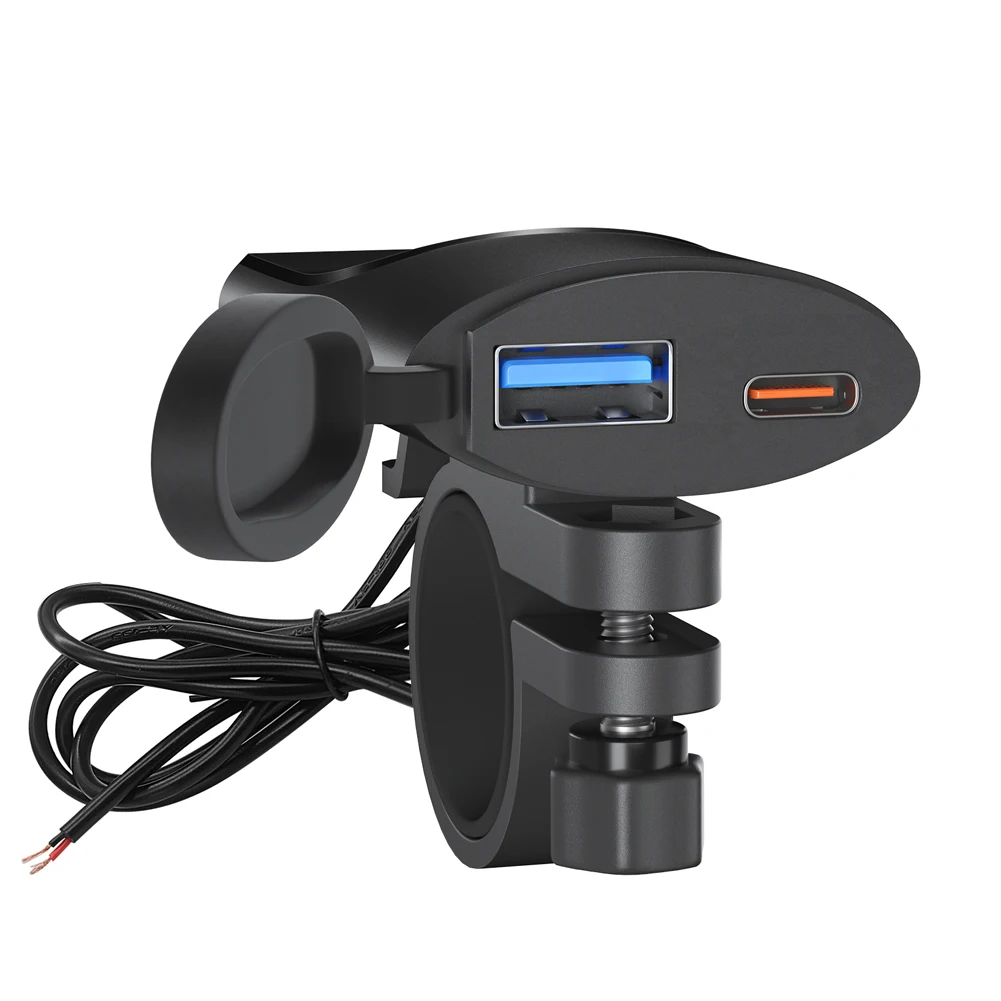 DC 12V-24V 오토바이 USB 콘센트, USB C 타입 충전기 어댑터, QC3.0 듀얼 퀵 충전기, 디지털 카메라 휴대폰용 자동 스위치