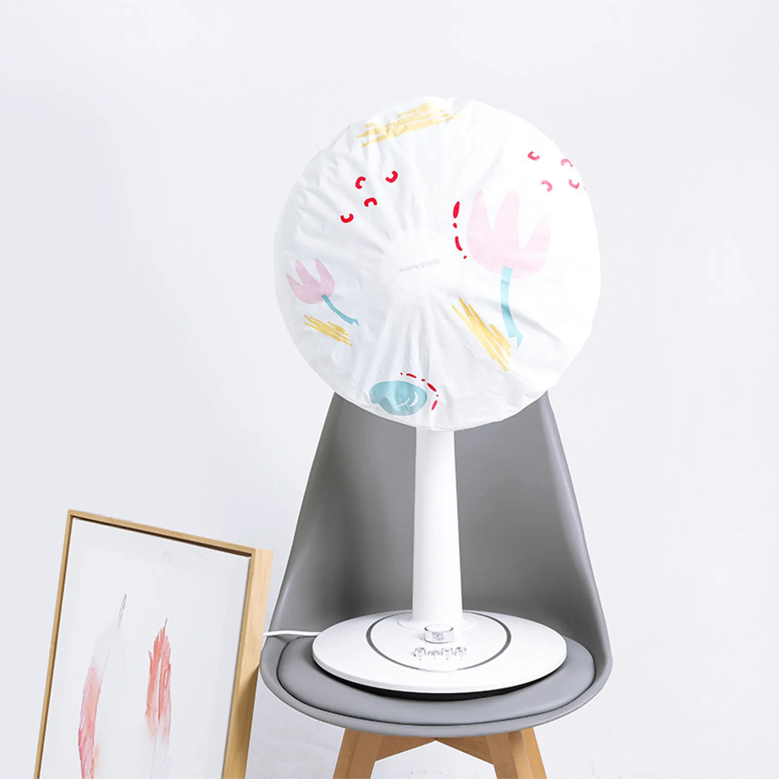 Round Electric Fan Guard Cover Reusable Washable Summer Fan Cover Gift for Friends Family Members