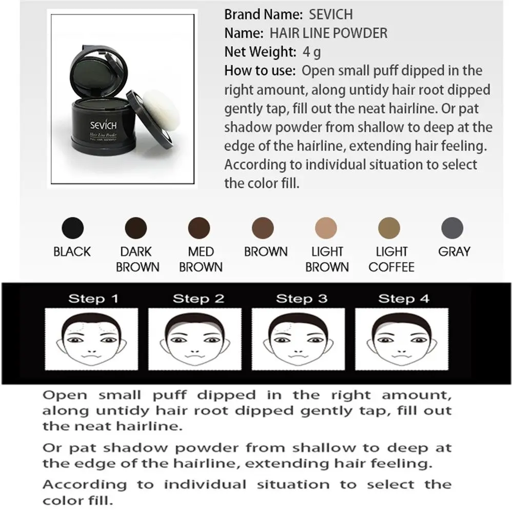 Hair Building Powder Makeup Hair Filling Shadow Forehead Trimming Bald Coverage Hairline Repair