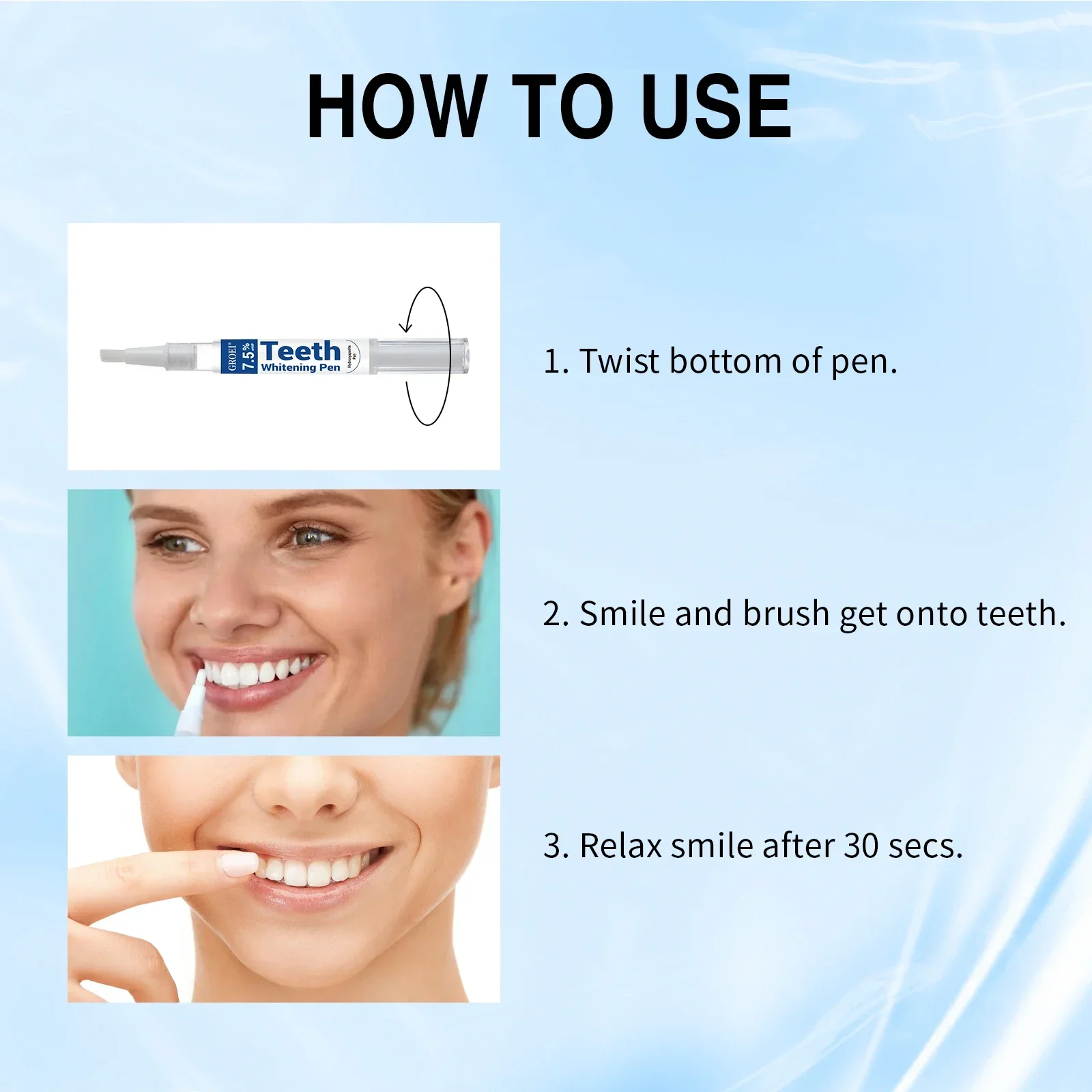 Penna per sbiancamento dei denti idrosapatite Penna gel per rimozione macchie bianche abbaglianti Pulizia della salute orale Illumina il sorriso Cura dell'igiene dei denti - immagine 6
