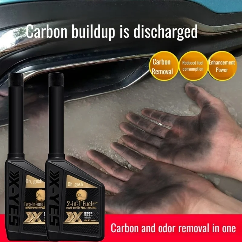 Two-in-one Fuel Cleaner Engine Cleaner Fuel Gasoline Additive Car Carbon Removal Cleaning Maintenance Oil Cleaning