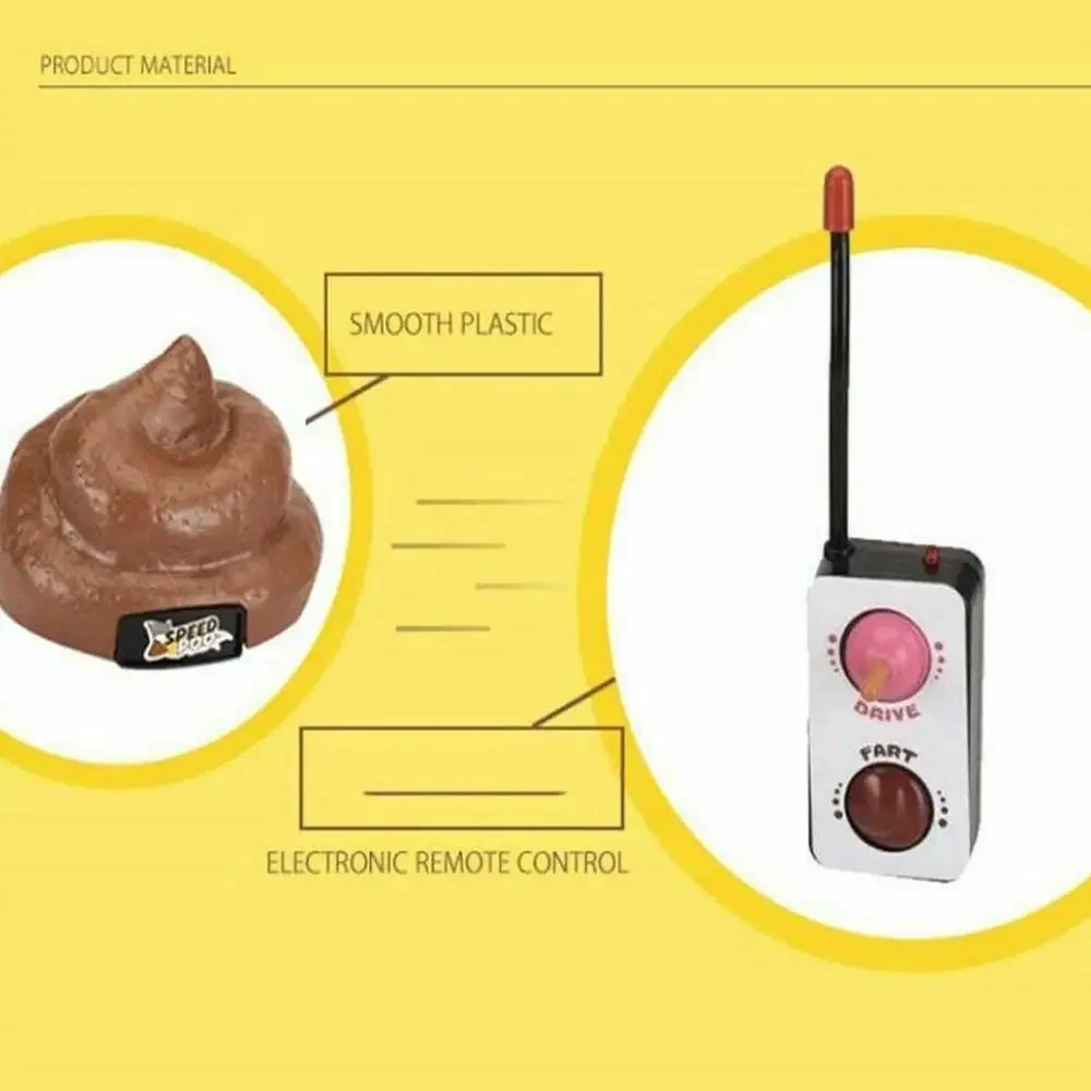 Remote Control Speed Poo Decompression Poop Toy Stool Funny Toy Remote Control Car Trick People Trick Kids Joke Prank Toys For prank toys,joke toys