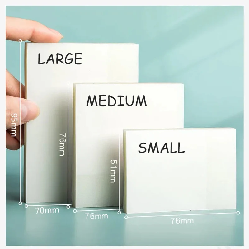 Reading Transparent Sticky Notes with Scrapes Stickers Sticky Simple and High-value Note Paper for Student Office Stationery
