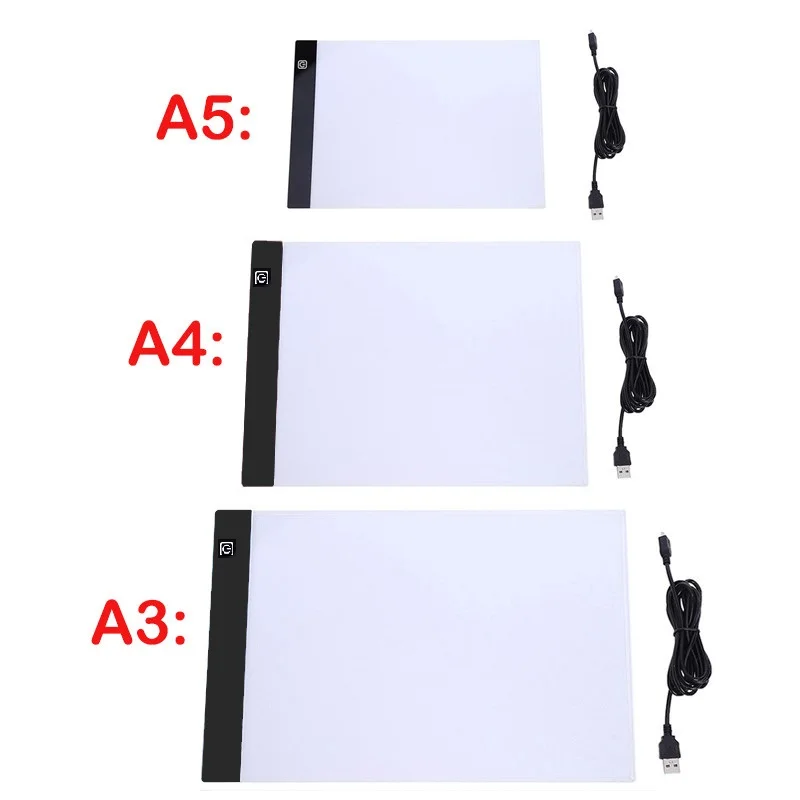 A3/A4/A5 Three Level Dimmable Led Light Pad Drawing Board Pad Tracing Light Box Eye Protection Easier for Diamond Painting 2