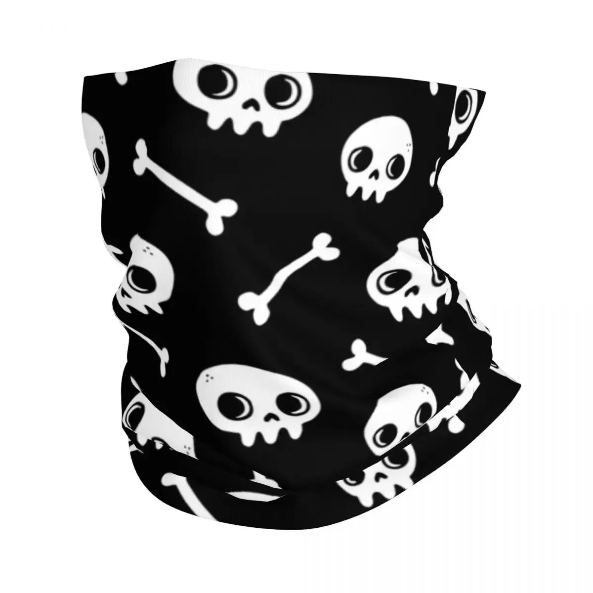 

Cute Skull Nikury Bandana Neck Cover Printed Horror Scary Balaclavas Face Mask Scarf Multi-use Cycling Fishing Unisex Winter