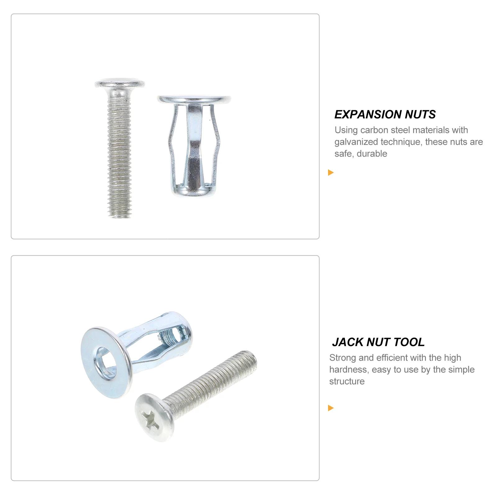15Pcs CarbonSteel Galvanized PetalNut AnchorsShort HairScrews Kit ExpansionNuts FixingDowel JackTool SpiralThread DurableSafe