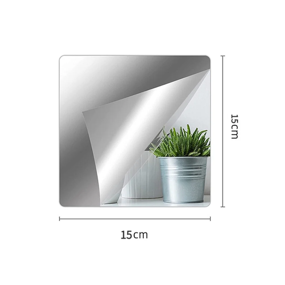 Rectangle Self Adhesive Silver Acrylic Mirror Non Glass Safety Mirror Classroom Baby Kids Playroom Home Wall Decor wall sticker,mirror wall sticker,acrylic wall sticker