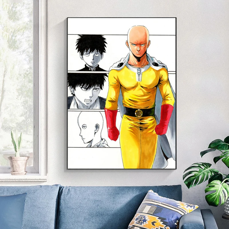 One Punch Man Anime Character Poster And Print Saitama,Genos,King Cartoon  Character Art Print Decor Wall Art Canvas Painting - AliExpress