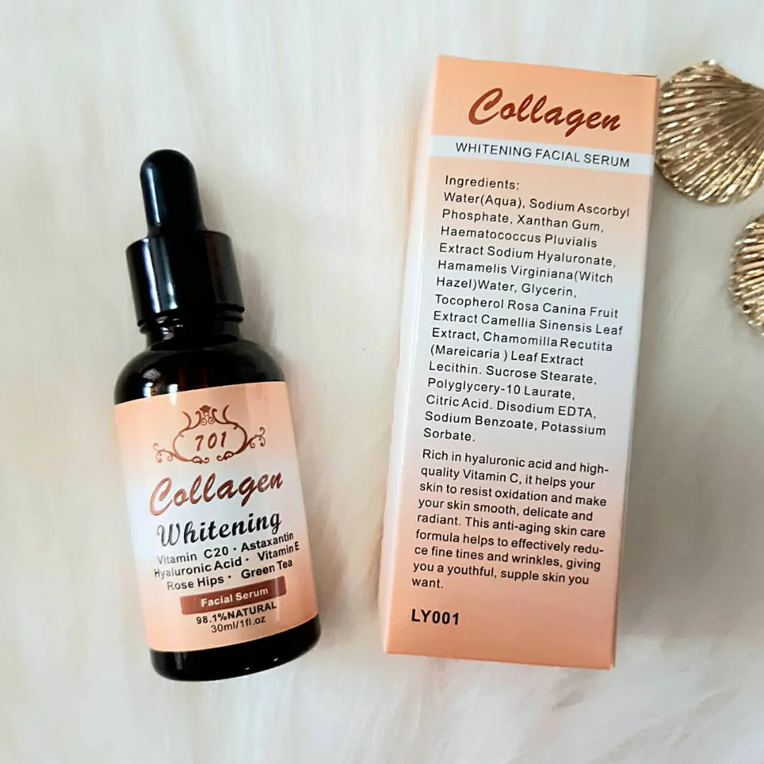 Collagen Plus Vitamin C Vitamin E Rose Hips Green Tea Whitening Facial Serum 30ml 2