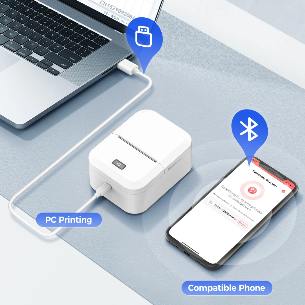 Compact Marklife X2 Thermal Label Printer for Customizable Labeling