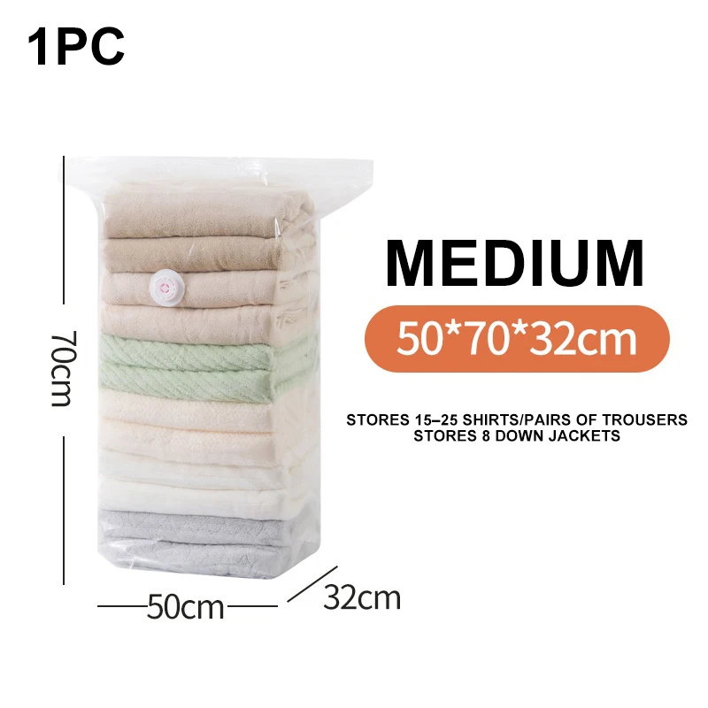 Space-Saving Vacuum Storage Bags for Clothes and Linens - Large Capacity and Durable Sealed Design