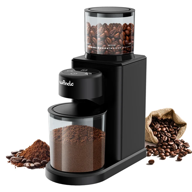 Automatic Conical Burr Coffee Grinder Touchscreen Control Coffee Bean Grinding with 25 Precise Settings for French Press Espress 6