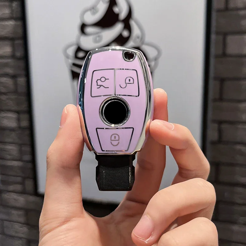 TPU Car Smart Key Case Cover Shell Accessories for Mercedes Benz A B C E GL S GLA GLK CLS Class AMG W204 W205 W212 W463 W176 key case key case cover car key shell