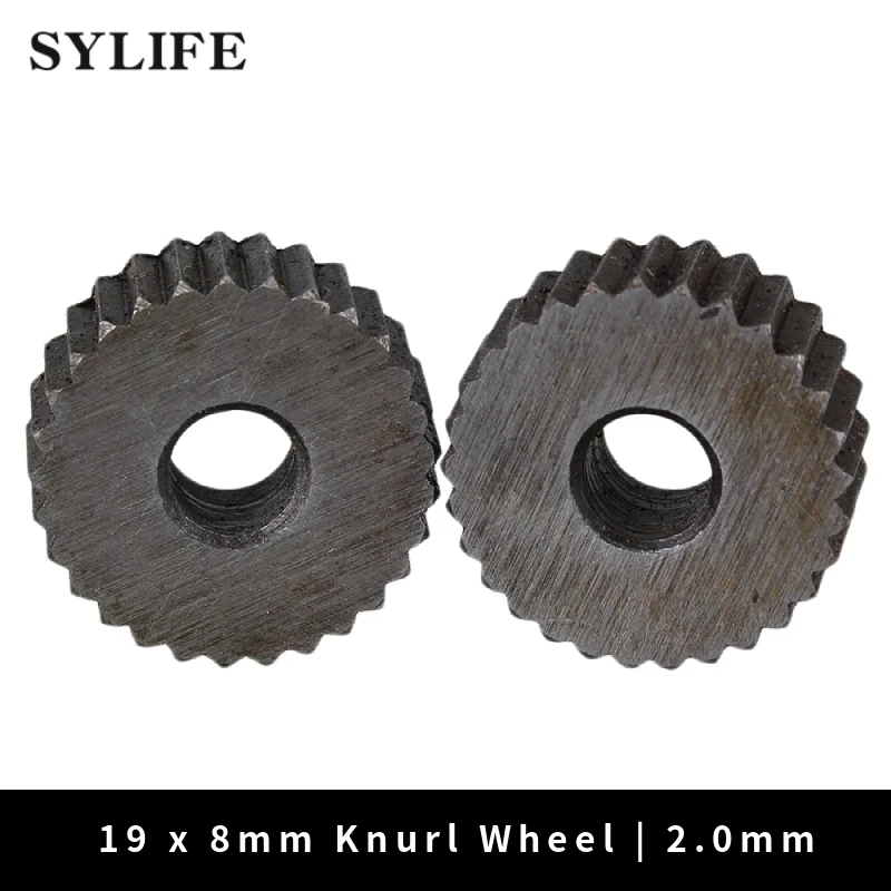 Knurling Tool Set 2 Picecs 2mm Pitch Single Straight Linear Coarse Steel Knurling Wheel Knurl Tool