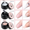 MEET ACROSS 2/4pcs Milk white Extension Nail Gel Set Baby Boomer Quick Building Nail Gel Polish Soak Off UV Nail Art Tools Kits 2