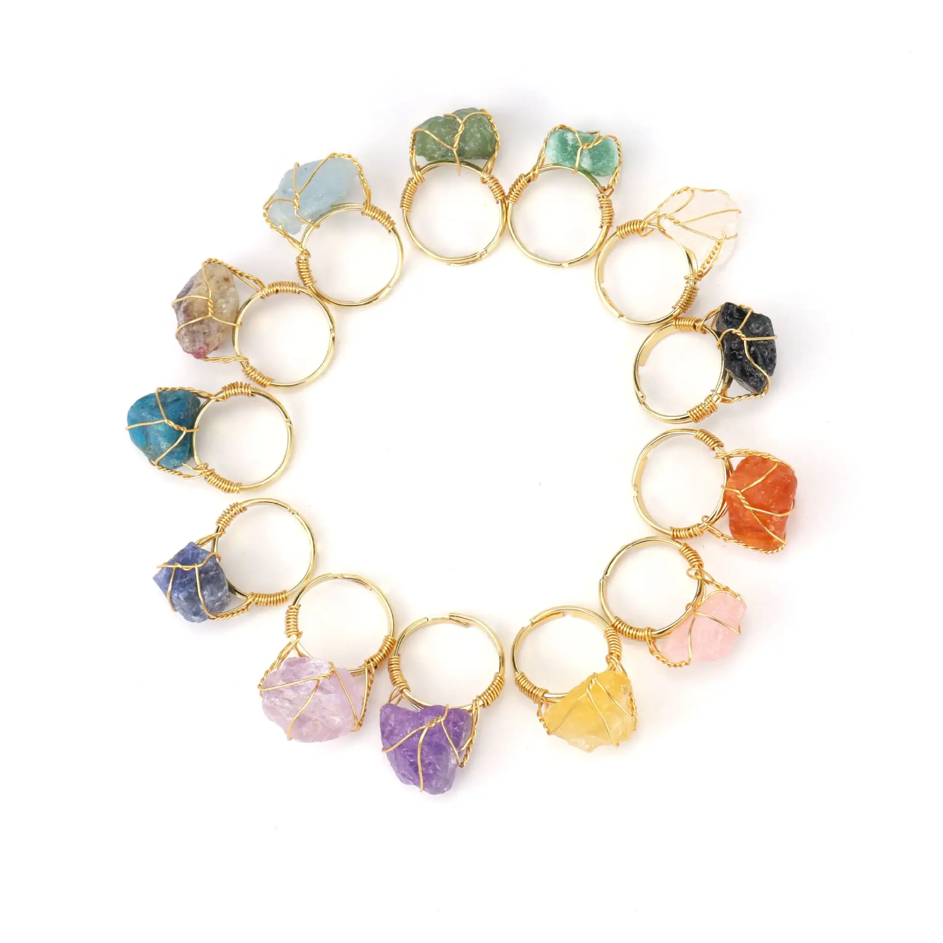 

Stone Crystal Stone craft Winding Ring Retro Ring Is Adjustable Luxury Trendy Wedding Jewelry Party Gifts