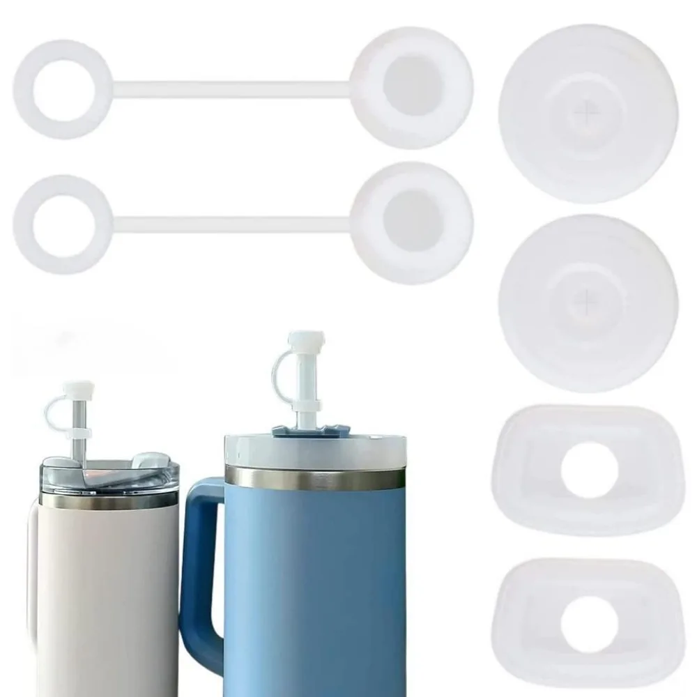 Description Picture 2 of item6pc Silicone Spill Proof Stopper for Stanley Cup 2.0 40oz/30oz Tumbler Reusable Straw Cap Leakproof Plug Set Drinking Accessorie