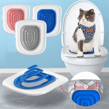 Kit di artefatti per addestramento alla toilette per gatti e cani, vassoio di sabbia, WC rimovibile, riutilizzabile, prodotti per l'addestramento alla pulizia degli animali domestici