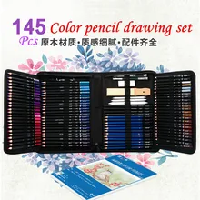 Ensemble de crayons de couleur professionnels, 145 pièces, pour croquis, peinture, Graffiti, crayons de coloriage, fournitures de papeterie artistique scolaires