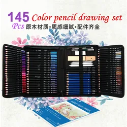 Ensemble de crayons de couleur professionnels, 145 pièces, pour croquis, peinture, Graffiti, crayons de coloriage, fournitures de papeterie artistique scolaires 