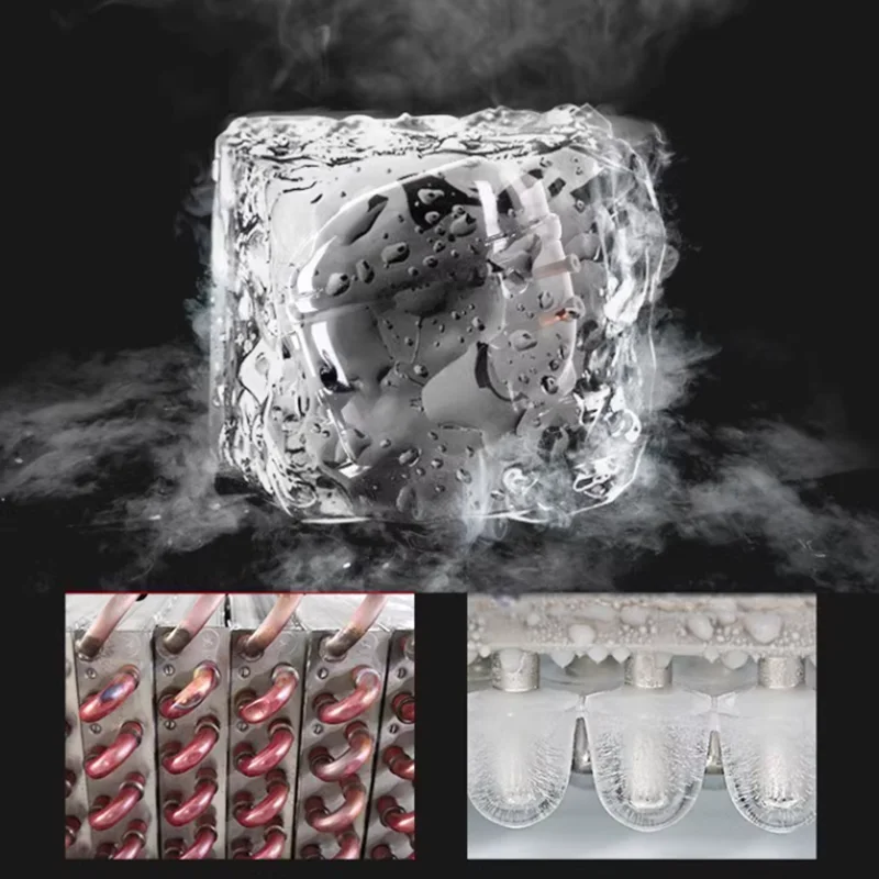 Hicon 2 in 1 Water Ice Maker, 48lbs Daily Ice Cube Makers,Stainless Steel Ice Makers Countertop,Tabletop Ice Maker Machine with 6