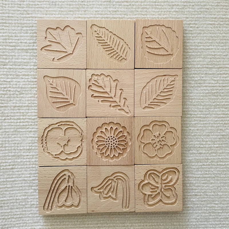 Wooden Kids Stamps for Sensory Materials - Alder & Alouette