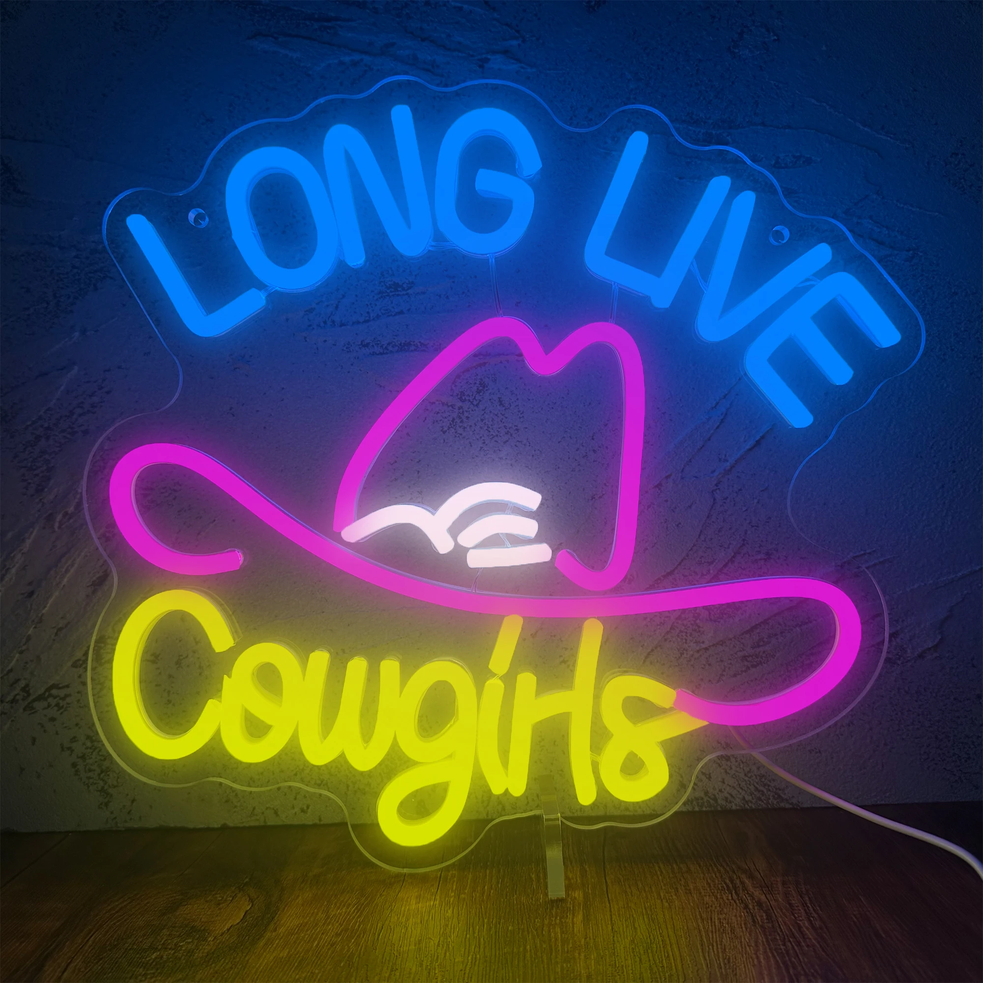 

Long Live Cowgirls Neon Sign LED Lights House Aesthetic Restaurant BAR Livingroom Wall Decoration Personalized Art Lamp