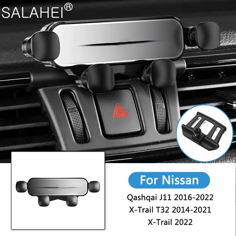 Car Mobile Phone Holder For Nissan Qashqai J11-X-Trail T33 + T32 2014- Air Vent GPS Gravity Navigation Bracket