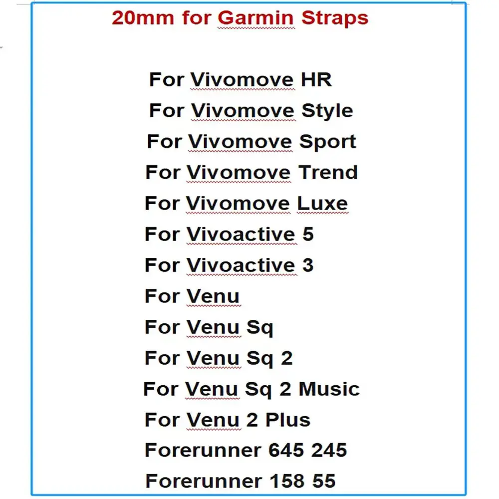 20mm PU Leather Sports Watchband Replacement Strap