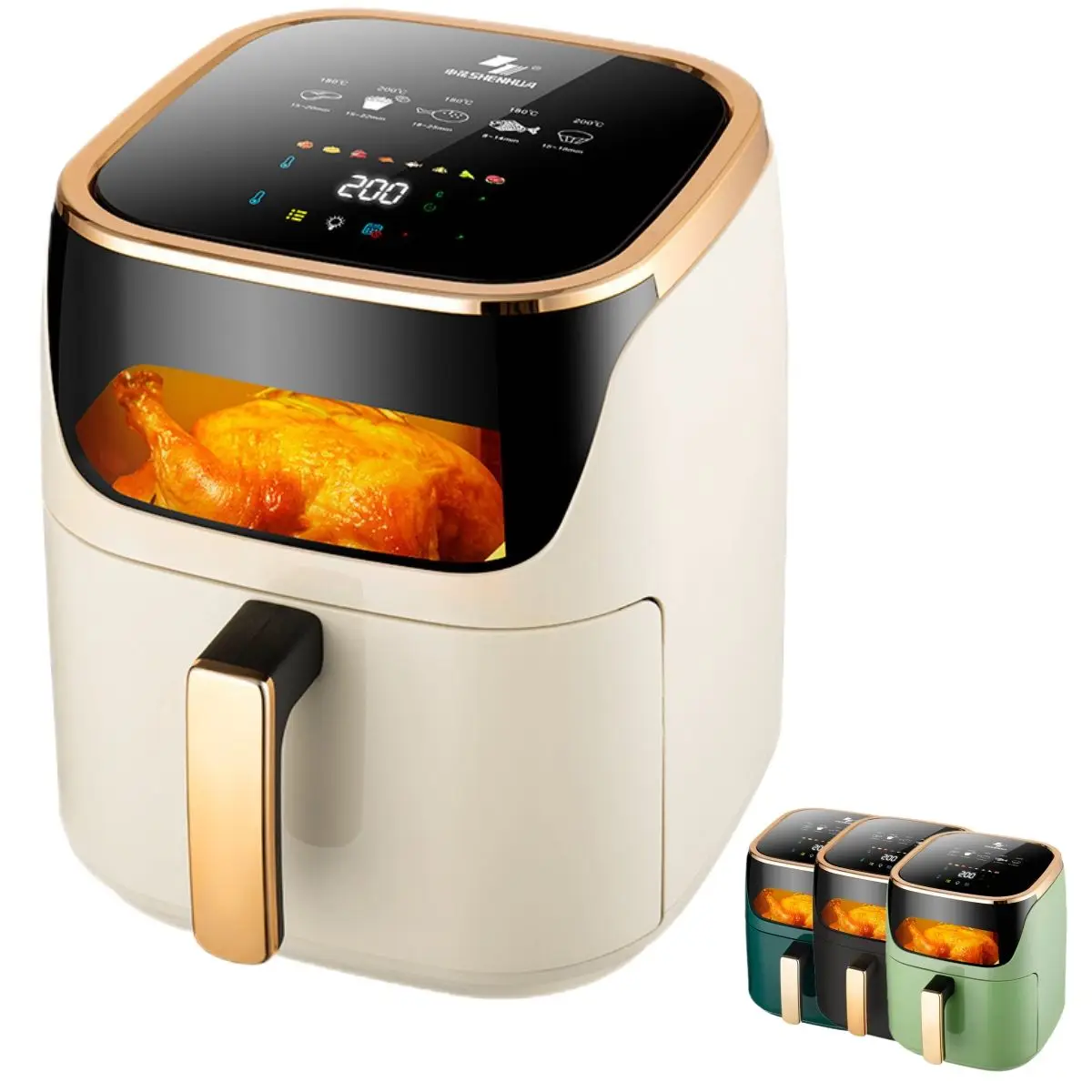 Smart Air Fryer 10L Large-capacity Household Multi-functional Smart Oil-free Smokeless Electric Oven Air Fryer 220V