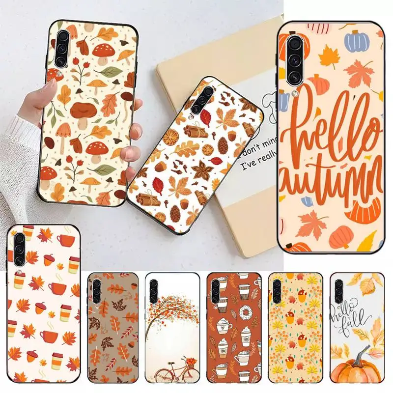 Happy Autumn Fall Coffee Pumpkin Phone Case Per Samsung Galaxy A S Note 23 53 22 20 52 21 13 51 71 32 12 10 Fe Ultra Plus