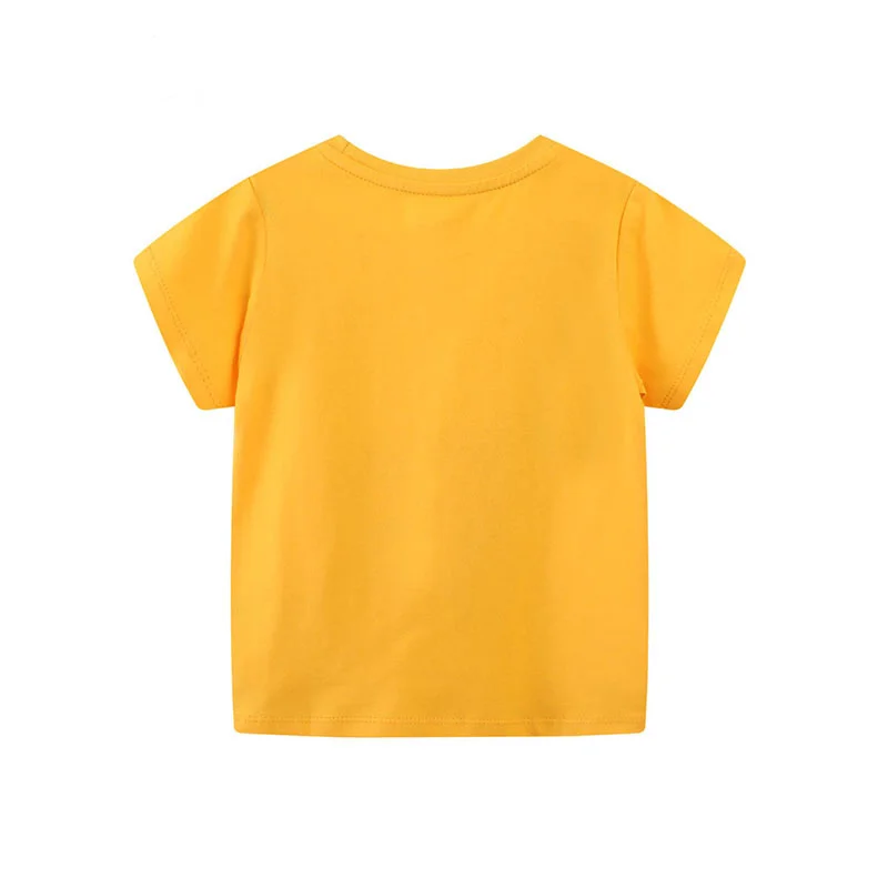 Jumping Meters 2-7T Unicorn Girls T Shirts Summer Children's Clothing Striped Short Sleeve Kids Tees Tops Baby Clothes Shirt 2