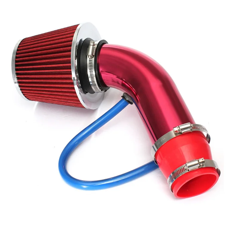 76mm Universal Car Racing Cold Air Intake System Turbo Induction Pipe Tube Kit Aluminum With Cone Air Filter Inlet air intake kit