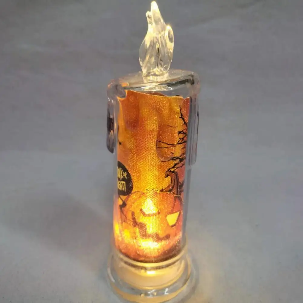 

Halloween Led Candle Light Safe Spooky Halloween Led Candle Lights Battery-powered Lamp for Home Party Decor with Flameless 3d