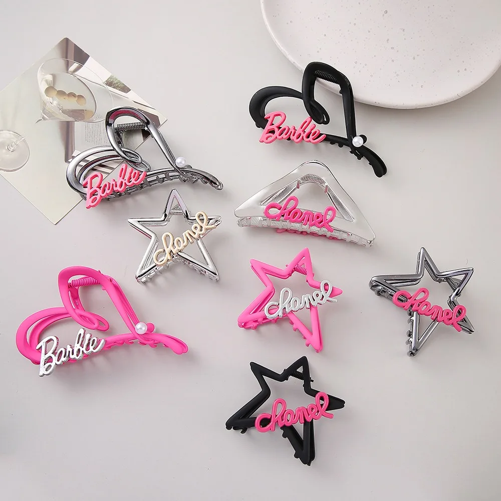 

Kawaii Cute Sweet A Young Girl's Heart Pink Barbie Letter Love Barrette Schoolgirl Attachment Decoration Couple Festivals Gift