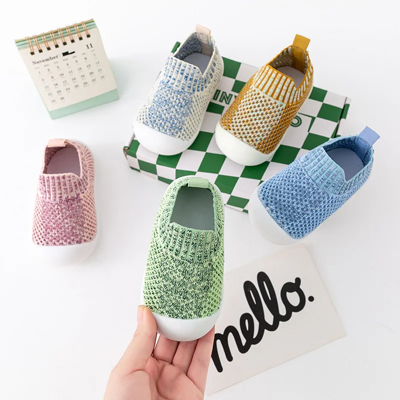Newborn Baby Mesh Cotton Toddler Shoes Summer Baby Boy Non-slip First Walking Shoes Soft Hollow Breathable Shoes Kids Sneakers 2
