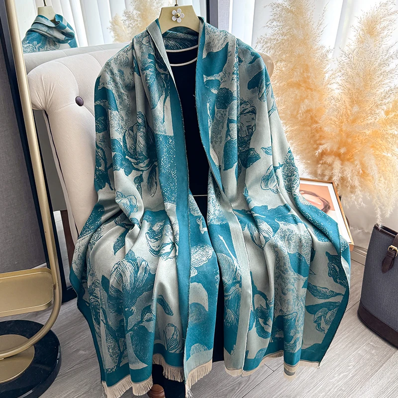 Soft Imitation Cashmere Pashmina Shawl Scarf for Women