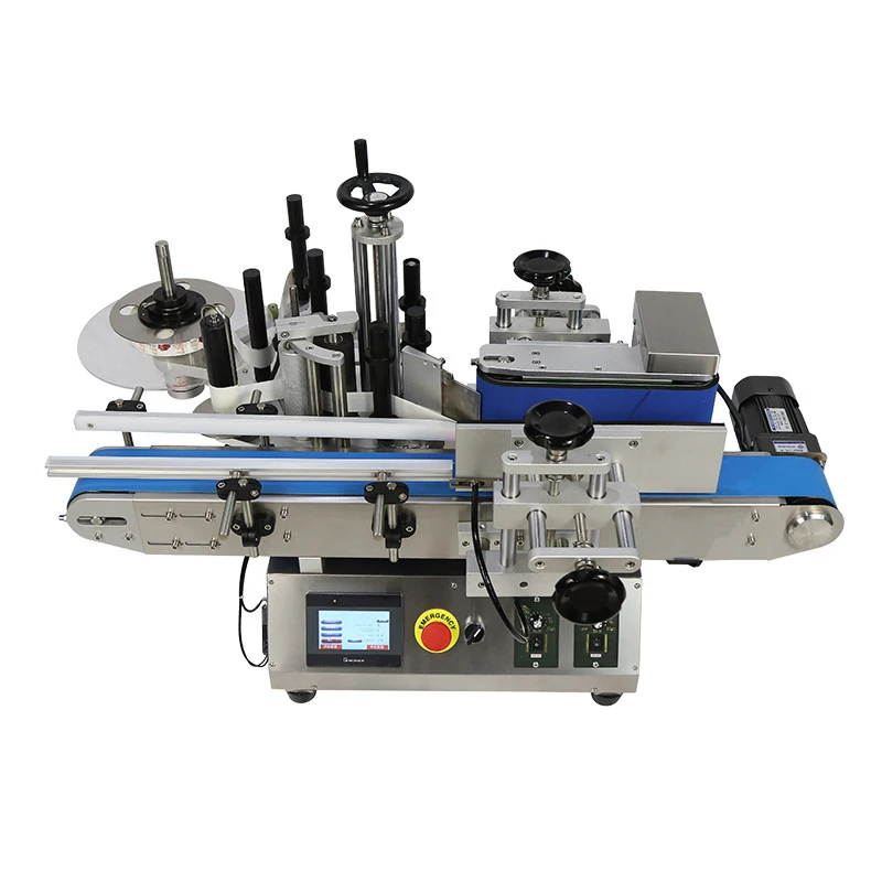 

MT-100 Desktop Automatic Small Round Plastic Glass Bottle Label Applicator Machine Adhesive Sticker Cans Jars Labeling Machine