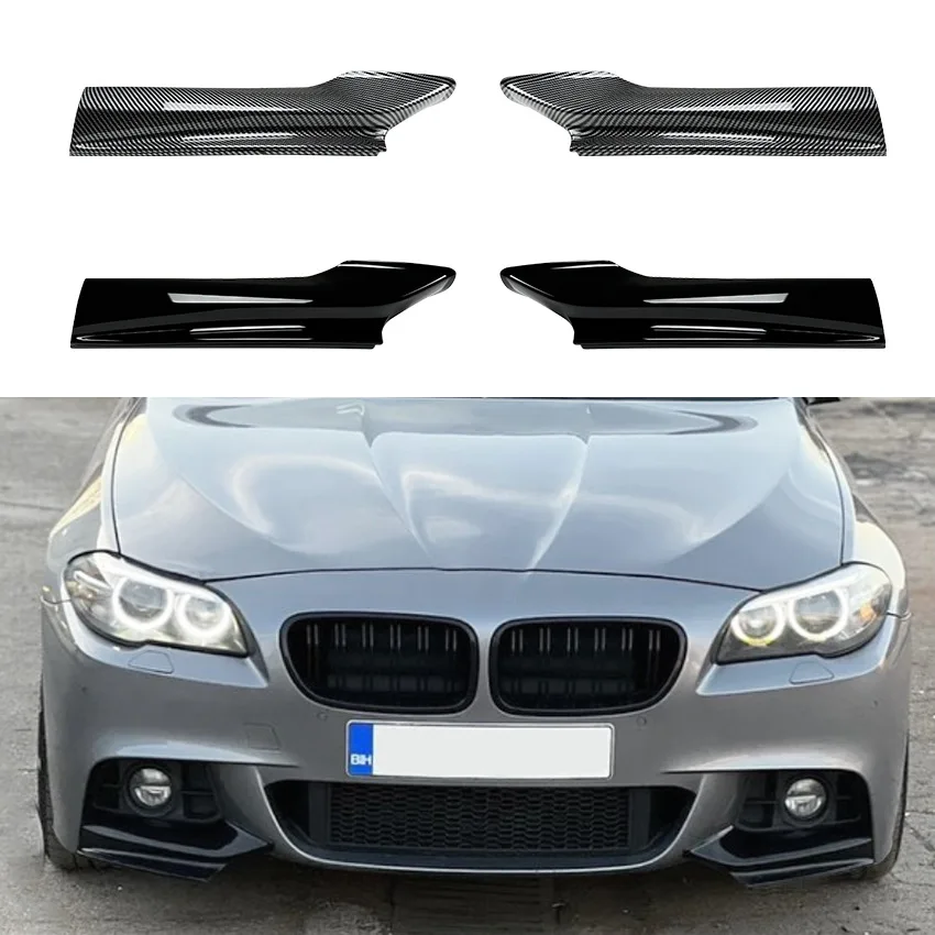 

Car Accessories Front Bumper Side Splitter Lip Spoiler Cover Spoiler Flap For BMW 5 series F10 F11 M Sport 520i 530i 2011~2017