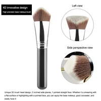 Pinceau de maquillage Kabuki pour fond de teint, pinceaux cosmétiques végétaliens, simple et grand, triangle incliné, carré et conique, luxe et de haute qualité 2