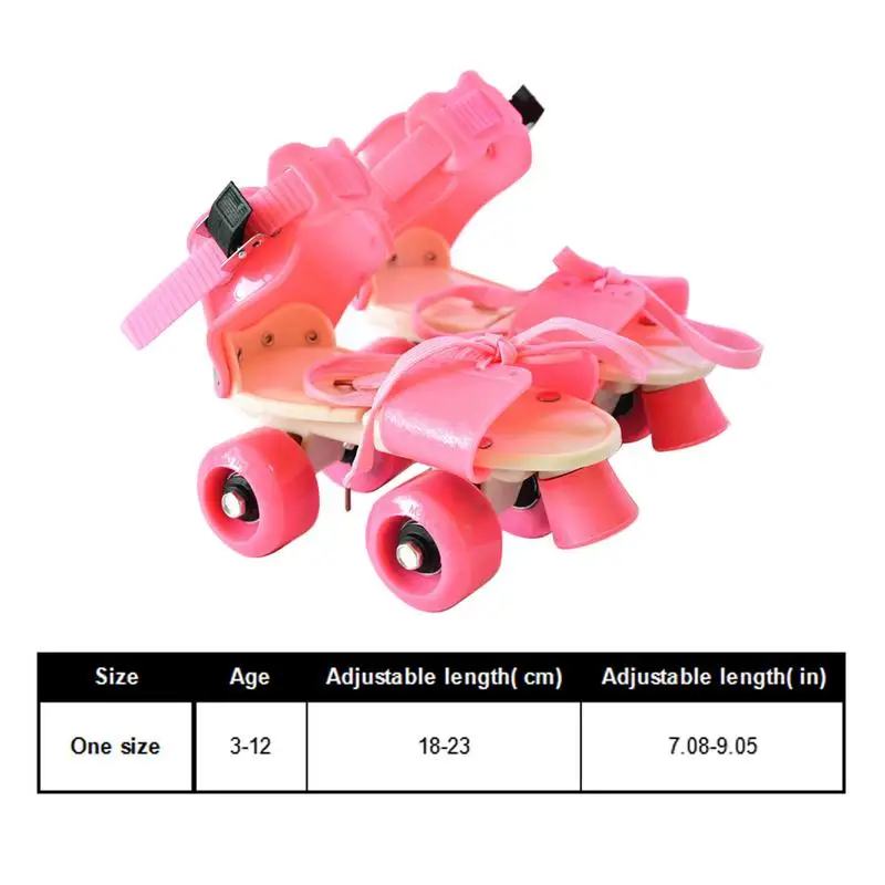 Kids Roller Skates Unisex Roller Skates Double Row Four Wheels Indoor Outdoor Girls Retro Exercise And Body Training