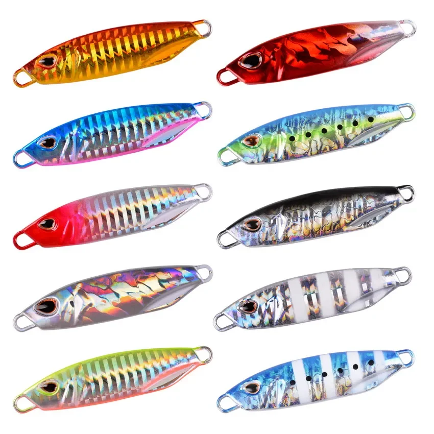 2023 Japen Metal Cast Jig Spoon 10/15/20/30/40g Shore Casting Jigging Fish Sea Bass Fishing Lure Artificial Bait Tackle