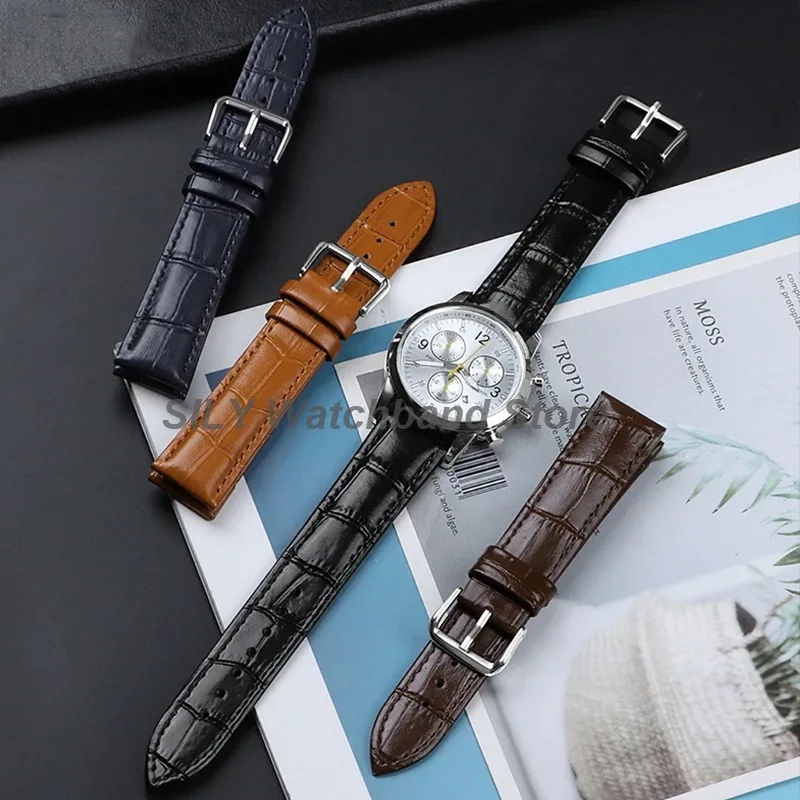 Universal Calfskin Leather Waterproof Sport Bracelet Watch Strap