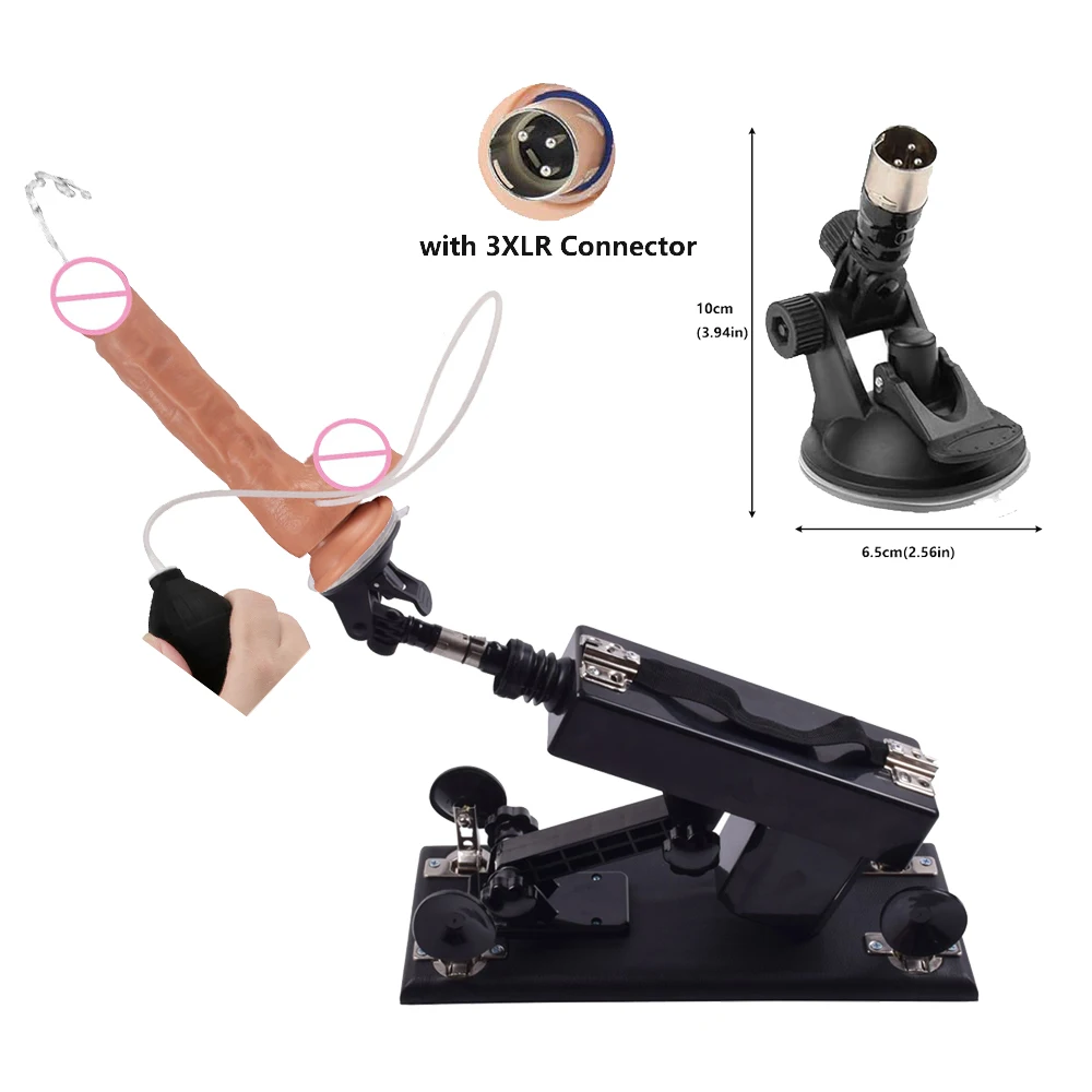 Premium Water Spray Suction Cup Dildo Sex Toys Sucker with 3XLR Connector for Sex Machine Attachments Adult Masturbation Novel sex toy