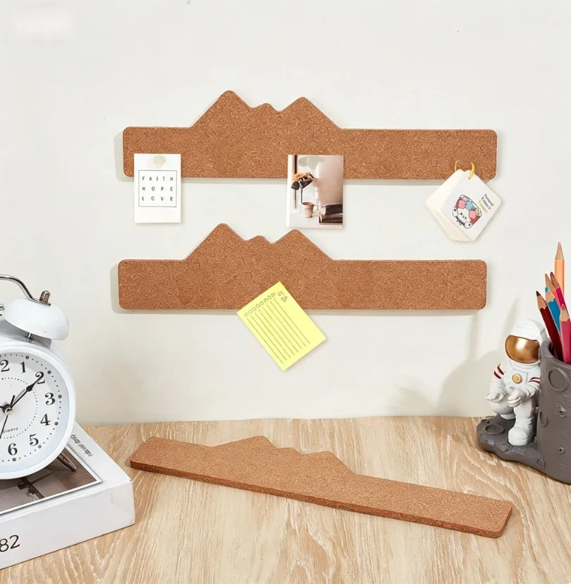 샨양 코르크 보드 스트립 5개, 두꺼운 코르크 보드 스트립(두께 6mm)(0.236인치), 자체 접착식 코르크 보드 게시판, 메모, 사진, 일정을 붙여넣는 데 사용 가능