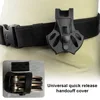 Universal Handcuffs Holster Shackles Cover 360° Rotation Cuffs Holder Waist Belt Clip Open Top Handcuff Case Outdoor Accessories 6