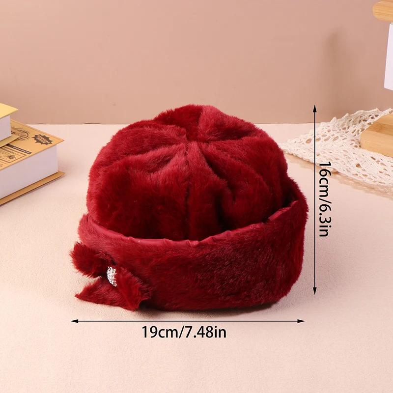 Fashion Winter Thick Furry Hairband Fluffy Russian Faux Fur Women Girl Fur Hat Winter Outdoor Earwarmer Ski Hats New Beanies Cap
