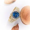 Popular Business Men's Faux Diamond-studded Steel Strap Watch, Fashion Hip-hop Street Culture Cuban Bracelet 4