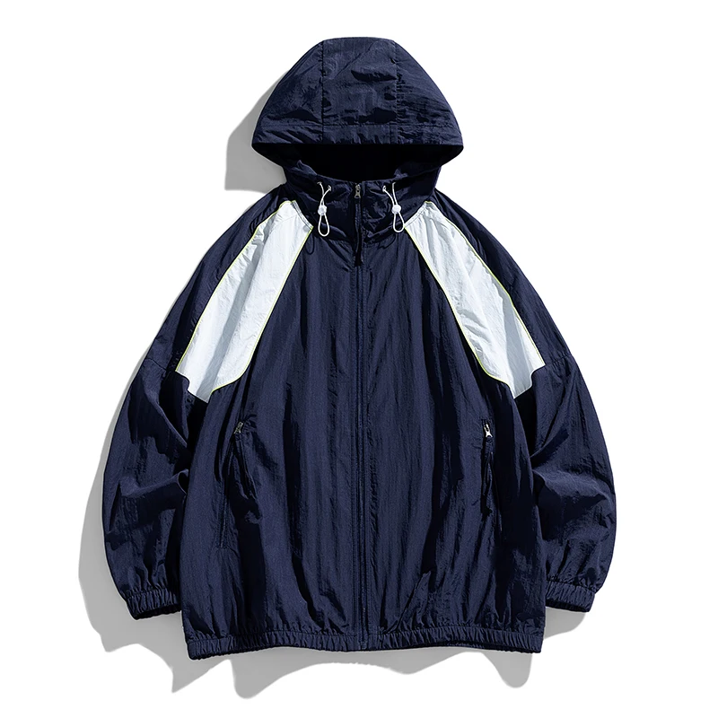 Men's Sunscreen Jacket New Fashion High Quality Outdoor Camping UV Protection Hooded windbreaker Summer Men's Sunscreen Clothing