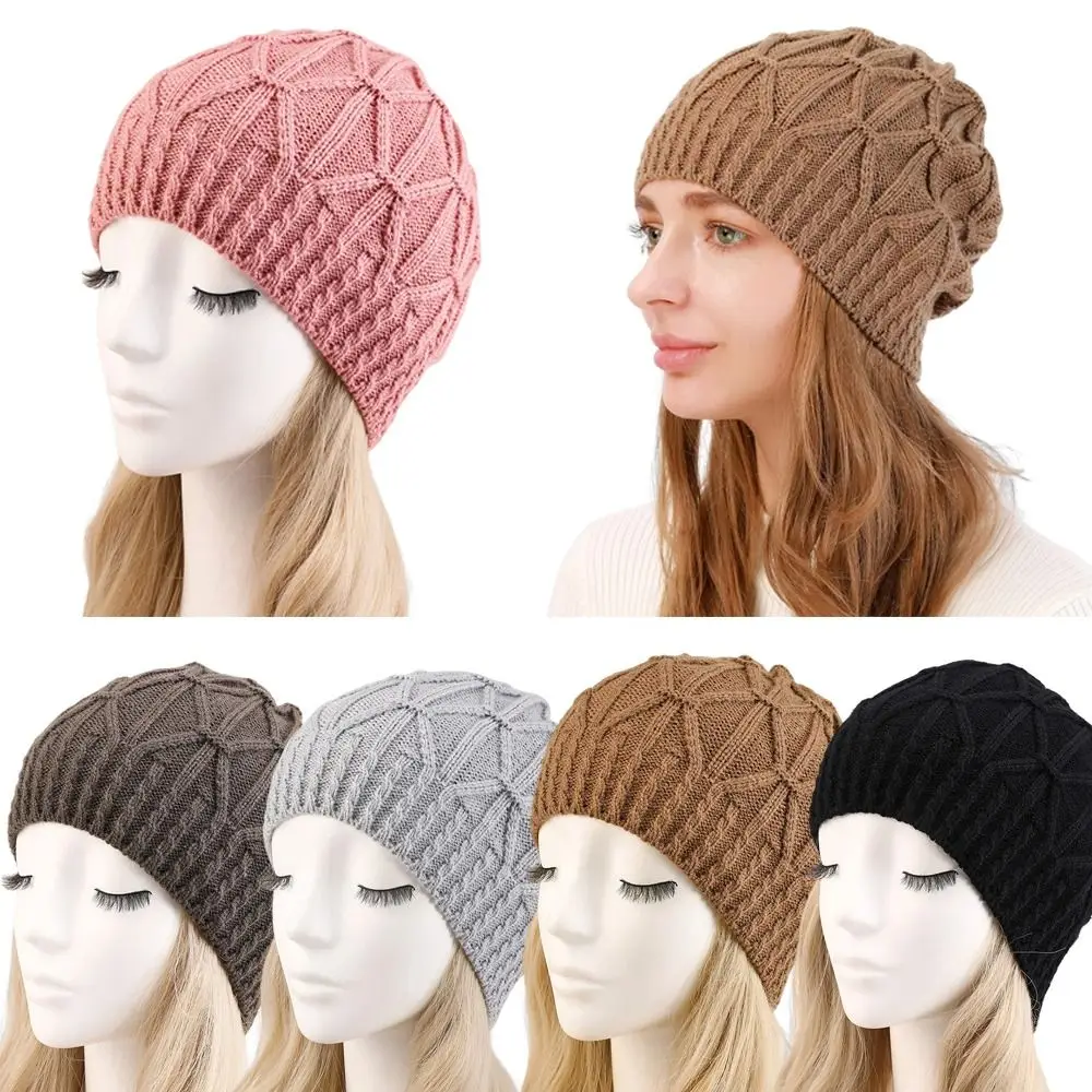 

Cuff Knit Beanie Men Women Knitting Cap Hat Ins Winter Warm Roll-up Edge Skullcap Wool Acrylic Fisherman Beanie Cold Cap